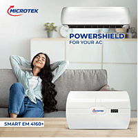 Microtek SMART EM4160+ Automatic Voltage Stabilizer for AC Up to 1.5 Ton Working Power 160V - 285 (White)