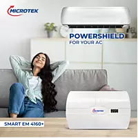 Microtek SMART EM4160+ Automatic Voltage Stabilizer for AC Up to 1.5 Ton Working Power 160V - 285 (White)