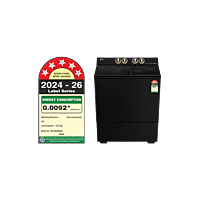 12 KG Washing Machine with Roller Jet Pulsator+, Wind Jet Dry+ , Dual Spin Shower, Onyx Black, 5 Star