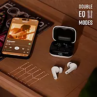 ZEBRONICS Zeb-Pods K2, Upto 40H Backup, Dual EQ Mode,Quad Mic ENC, 40ms Low Latency Gaming Bluetooth without Mic Headset (White, True Wireless)