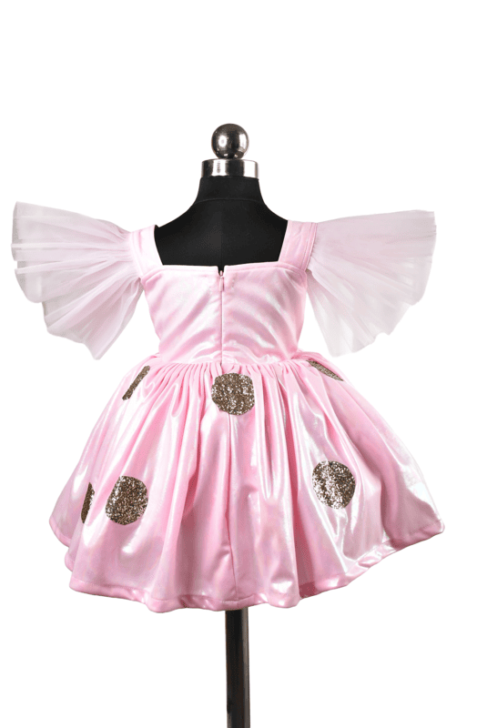 Baby Pink Glitter Teddy Dress