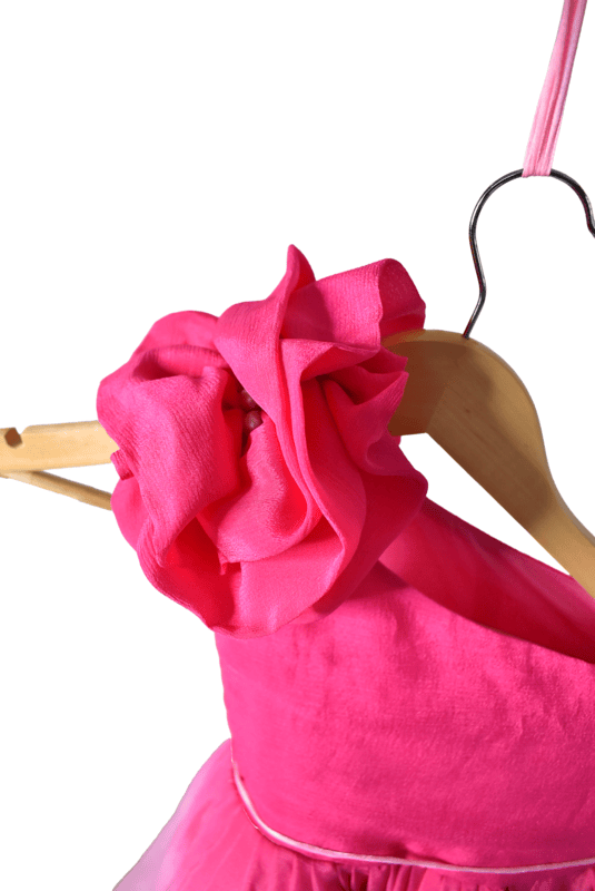 Fuchsia Moonlight One Shoulder Dress