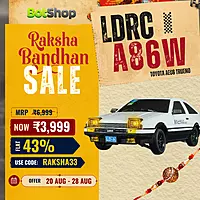 LDRC Model A86 (LD1801) 1/18 RWD RC Drift Car (Toyota AE86 Trueno Replica - White)