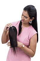 Scalp Topper with bang