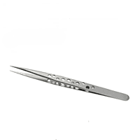 Needle Pointed Hole Tweezer, JYD, Straight, 5.5 Inches