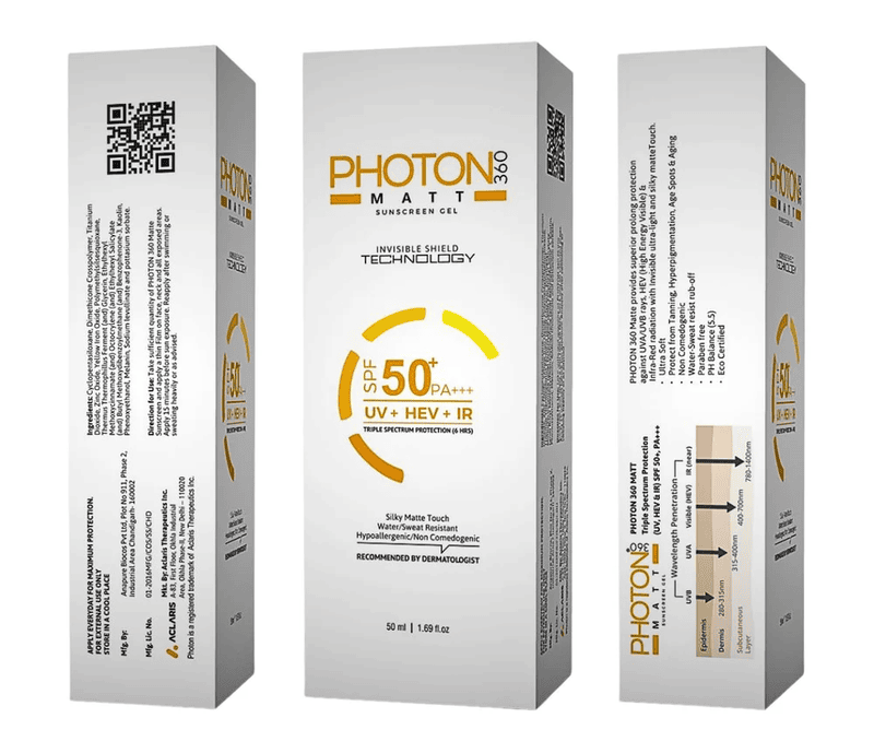 Aclaris Photon Matt 360 Sunscreen Gel Spf 50