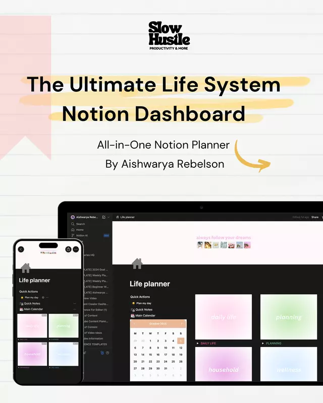The Ultimate Life Notion Dashboard
