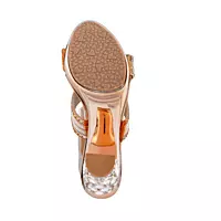 LA PARIS Women’s Embellished Wedge Sandals