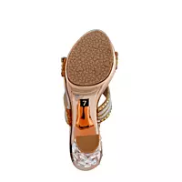 LA PARIS Women’s Embellished Wedge Sandals