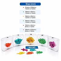 Oro Wooden Wedges | Anatomically Shaped Colour-Coded Dental Matrix Wedges | Box of 100