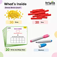 Dienes Blocks Level 1 | Age 4+ | 30 Ones + 20 Tens | Base 10 |