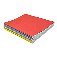 Pack of 10 Janrax A4+ Assorted 48 Page Feint Ruled and Margin Exercise Books WF Paper with 225gsm Manilla Cover 240x340mm Workbook