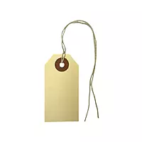 Box of 1000 70mm x 35mm Ivory Strung Tags