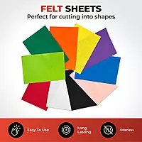 Pack of 10 A4 Light Pink Coloured Felt 180gsm Sheets