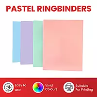 A4 Pastel Blue Paper Over Board Ring Binder by Janrax