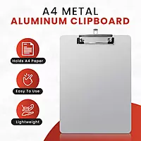 Janrax A4 Aluminum Clipboard Flat Clip