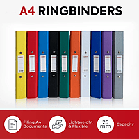 A4 Purple Paper Over Board Ring Binder by Janrax