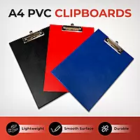 Janrax A4 Black PVC Single Clipboard