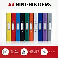A4 Grey Paper Over Board Ring Binder by Janrax