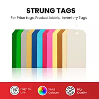 Pack of 20 Coloured Strung Tags 60 x 120mm