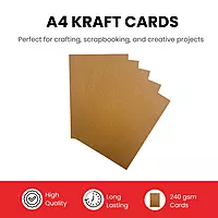 Pack of 10 A4 240gsm Kraft Card Sheets