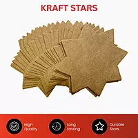 Pack of 40 Brown Kraft Stars 100 x 100mm