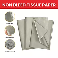 Pack of 30 Metallic Silver Acid Free 50 x 70cm Tissue Paper Sheets