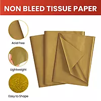 Pack of 30 Metallic Gold Acid Free 50 x 70cm Tissue Paper Sheets