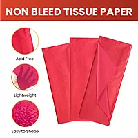 Pack of 10 Cerise Acid Free 50 x 70cm Tissue Paper Sheets