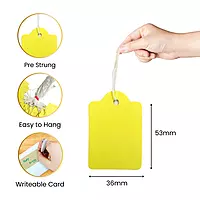 Pack of 100 Large Buff Strung Tags 36 x 53mm