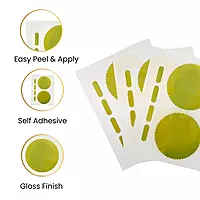 Pack of 6 Gold Foil Company Seals Labels 50mm