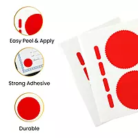Pack of 6 Red Company Seal Labels 50mm