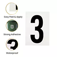 Waterproof Wheelie Bin Black Number 5 Sticker