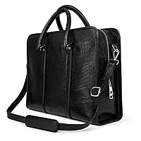 Sovereign Croc-Embossed Genuine Leather Executive Briefcase Laptop Bag