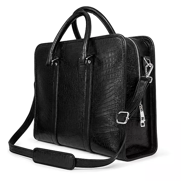 Sovereign Croc-Embossed Genuine Leather Executive Briefcase Laptop Bag