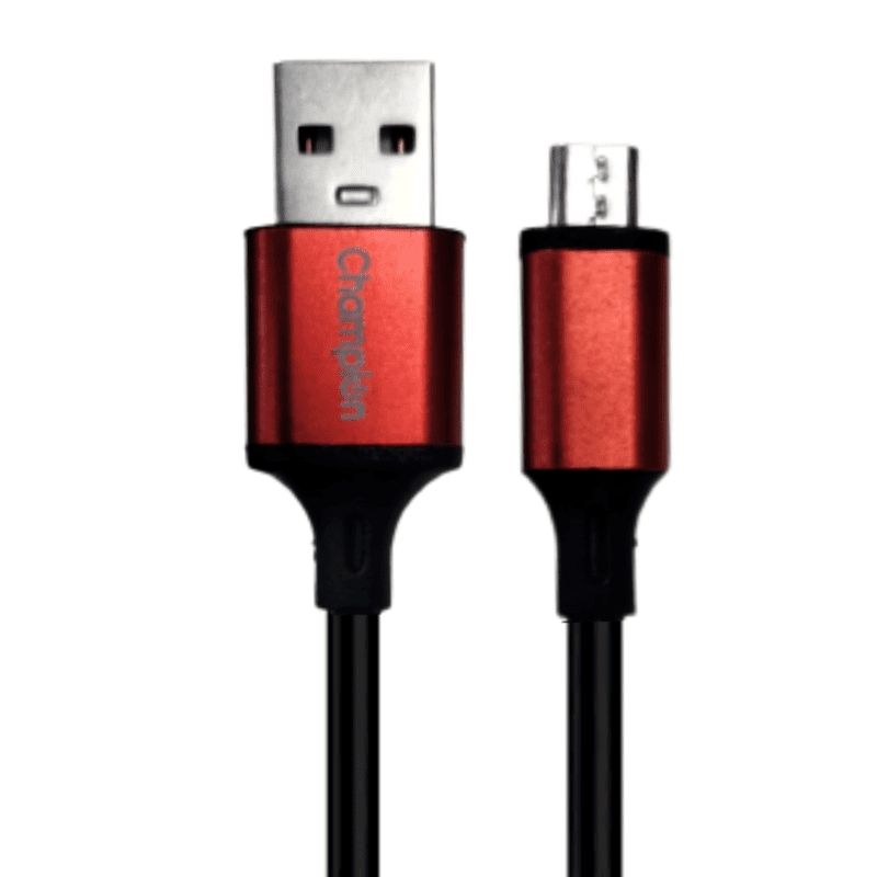 Champion Micro PVC Red Metal 3 Amp 1 Mtr Data Cable Black (Series-i) Champion Micro PVC Red Metal 3 Amp 1 Mtr Data Cable Black (Series-i)