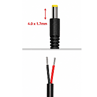 DC Male (4.0 x 1.7)mm to Pigtail (Open ended)-1.2m
