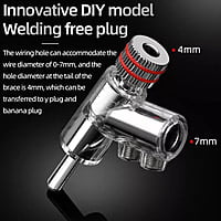 Banana Plug Y-Shaped Adapter Rhodium Plated - Black - BP-YRPB