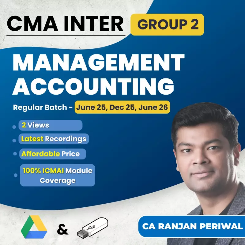 CMA Inter Management Accounting (Group 2) By CA Ranjan Periwal
