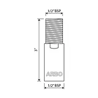 AC-27 Brass Extention Nipple 3" Inch