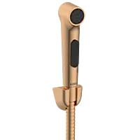 HF-RG-15 ABS Round Health Faucet With Hook & 1.2 Mtr. S.S. Tube (Rose Gold)