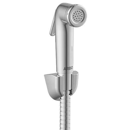 HF-09 ABS Round Health Faucet With Hook & 1.2 Mtr. S.S. Tube