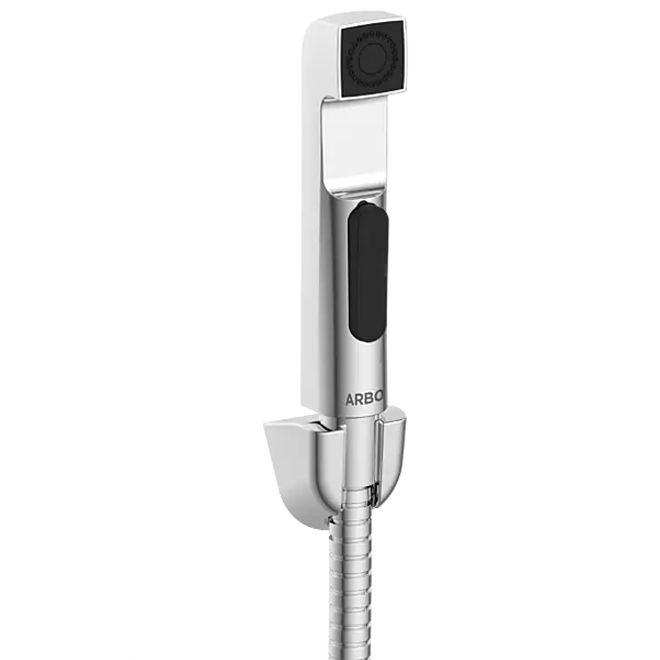HF-14 ABS Square Health Faucet With Hook & 1.2 Mtr. S.S. Tube
