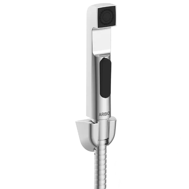 HF-14 ABS Square Health Faucet With Hook & 1.2 Mtr. S.S. Tube