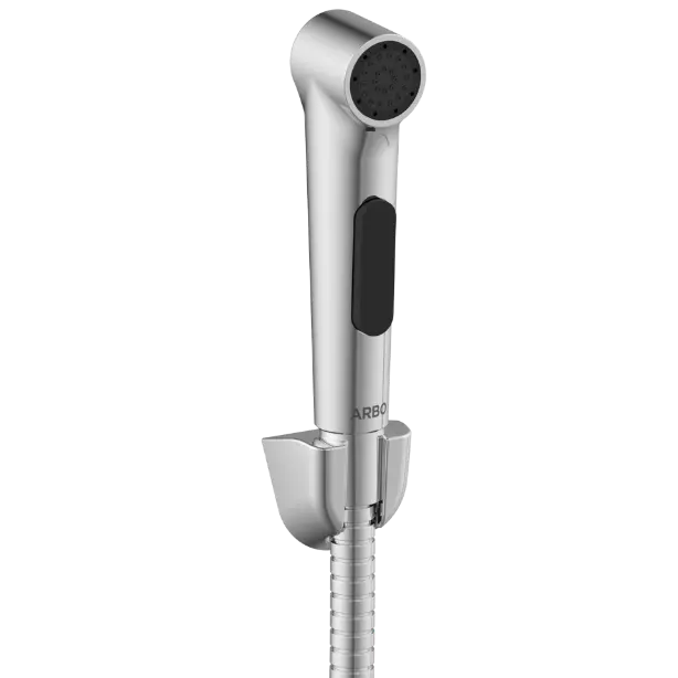 HF-15 ABS Round Health Faucet With Hook & 1.2 Mtr. S.S. Tube