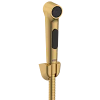 HF-GG-15 ABS Round Health Faucet With Hook & 1.2 Mtr. S.S. Tube (Gold)