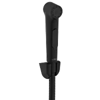 HF-MB-15 ABS Round Health Faucet With Hook & 1.2 Mtr. S.S. Tube (Black)