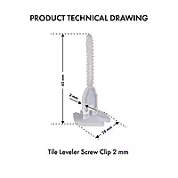 SCL-2 Screw Tile Levelling Clip 2mm (100 Pcs pkt.)