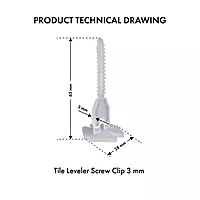 SCL-3 Screw Tile Levelling Clip 3mm (100 Pcs pkt.)