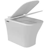 EWC-25111PP Cosmo Washdown EWC S Trap (4" Trap) With Gasket And Installation Kit With Normal Close Seat Cover, Hinges, Fixing Accessories